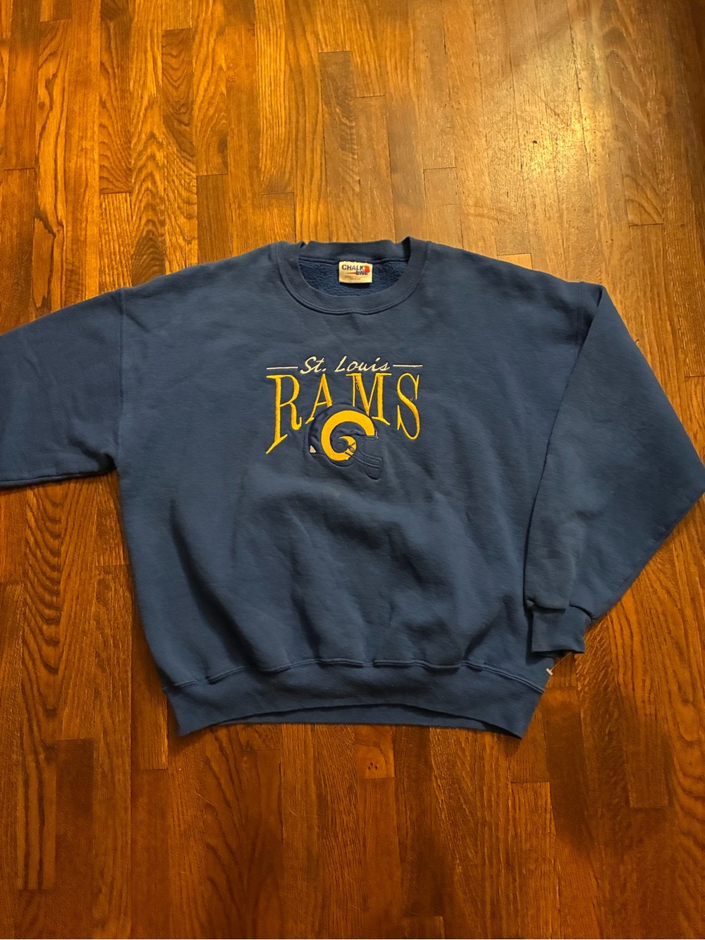 Chalk Line St. Louis Rams Navy Pullover Crewneck Sweatshirt
